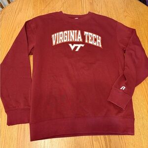 Russell Athletic Burgundy Virginia Tech Men's Crewneck Sweater Medium Collegiate